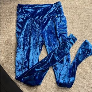 Fabletics Blue Velvet Leggings